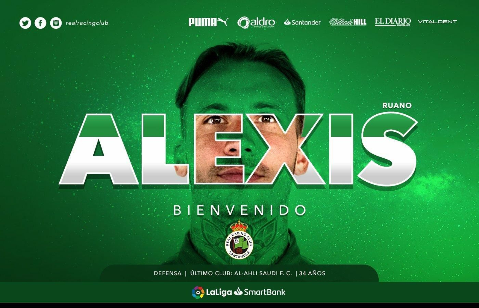 Alexis Ruano ficha por el Racing de Santander.
