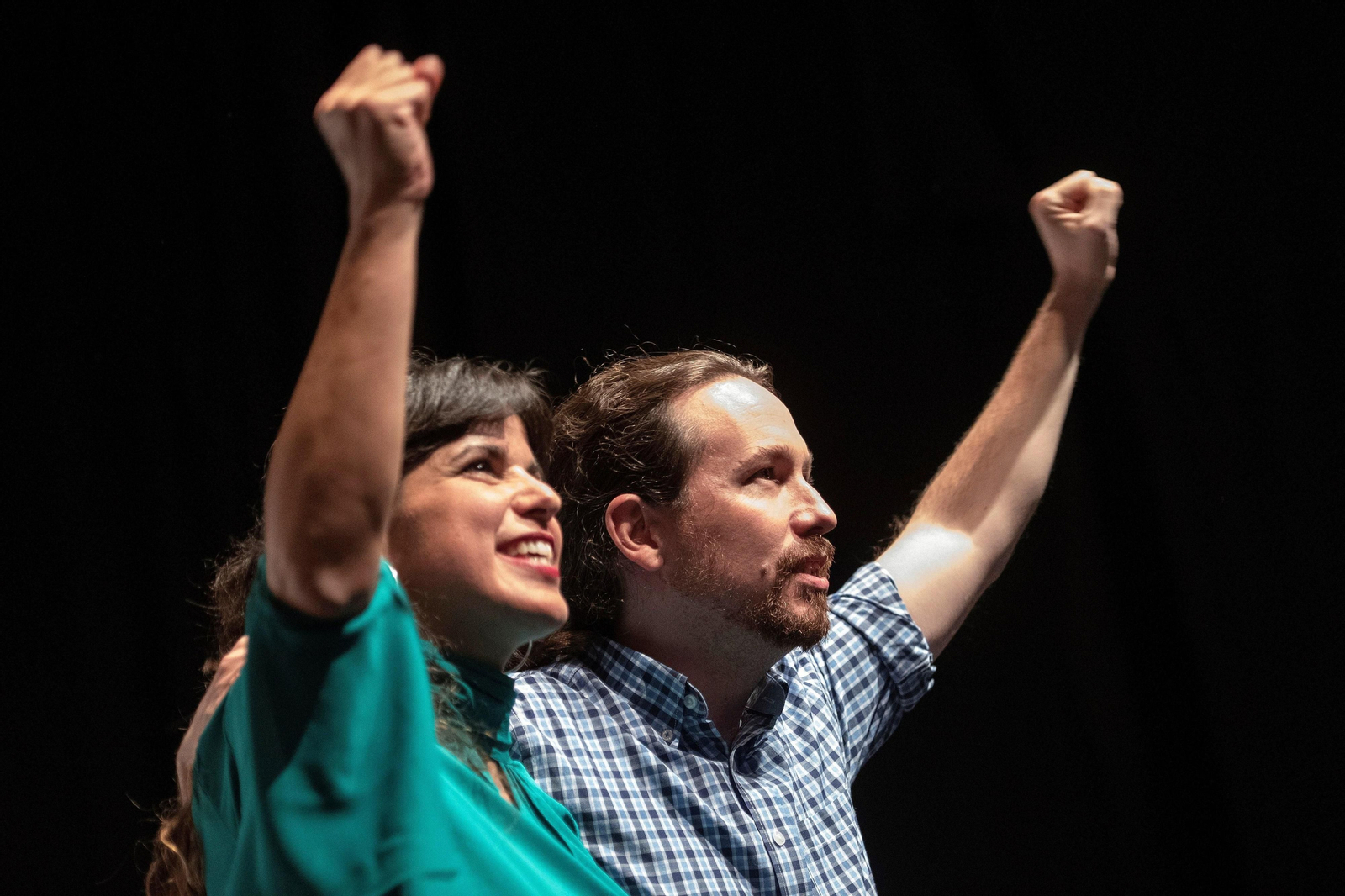 Teresa Rodríguez y Pablo Iglesias
