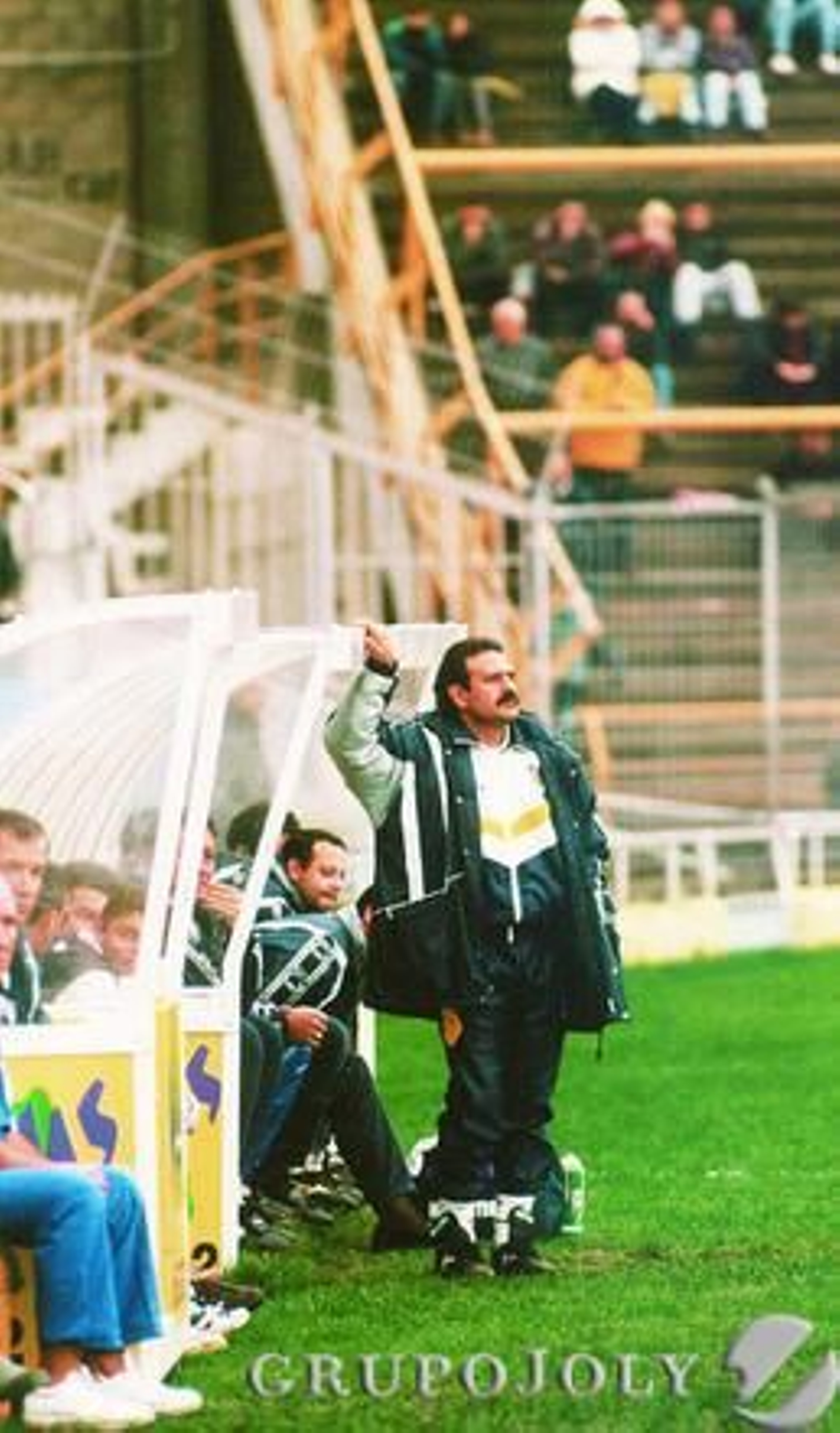 Blanco, el día de su debut en el banquillo en la 96/97.