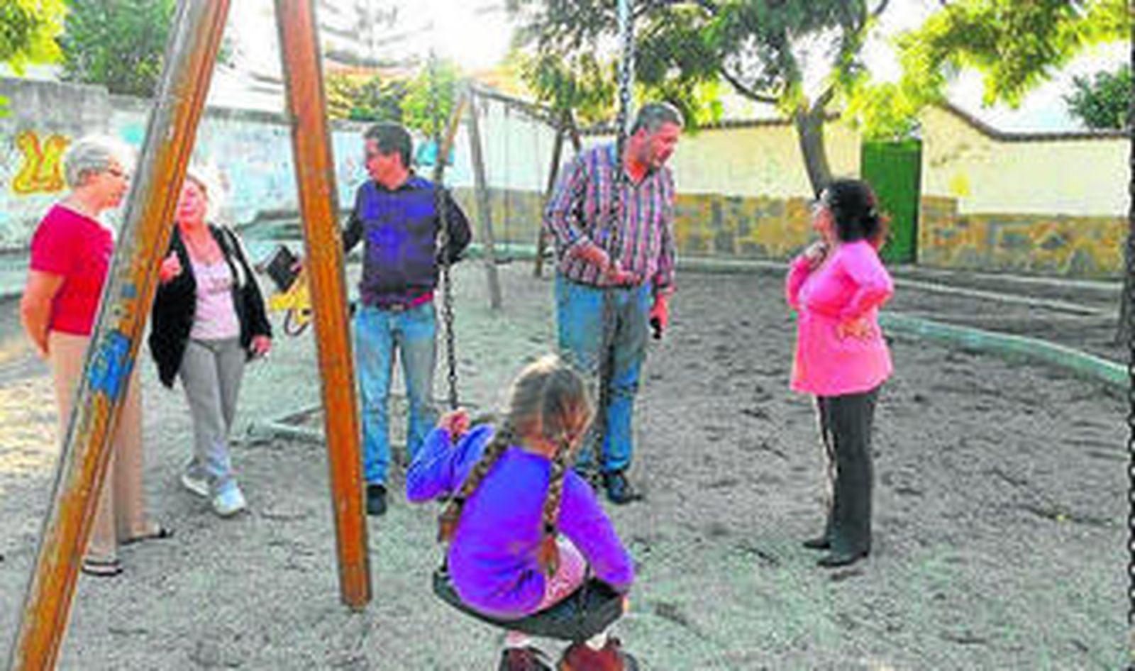 Visita de José María España al parque.