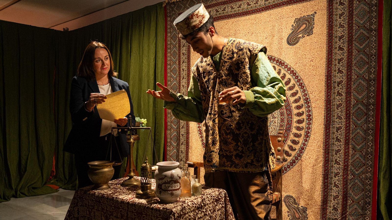 Una de las representaciones teatrales en la Casa de los Reyes Magos.