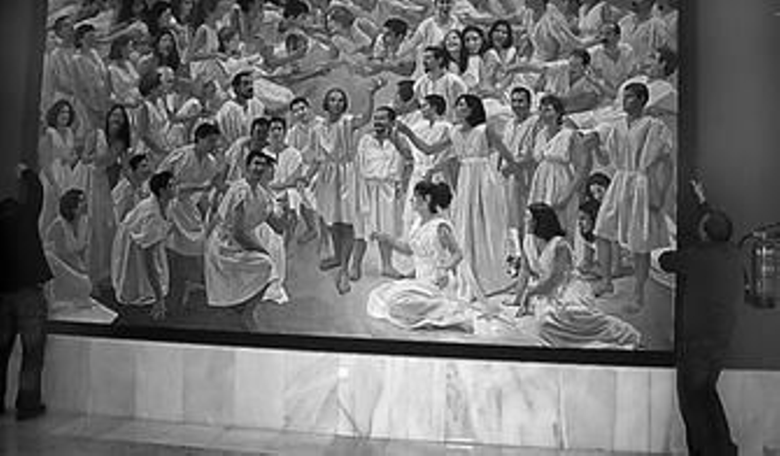 El cuadro fue pintado hace trece años y ya ha quedado oculto; pasarán otros tres meses antes de que se pueda ver el nuevo lienzo.