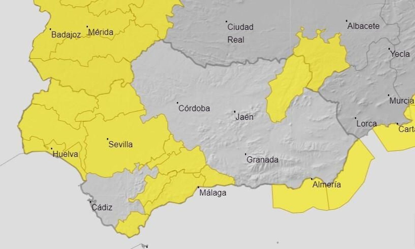 Alerta amarilla este sábado en Málaga por tormentas Alerta amarilla este sábado en Málaga por tormentas