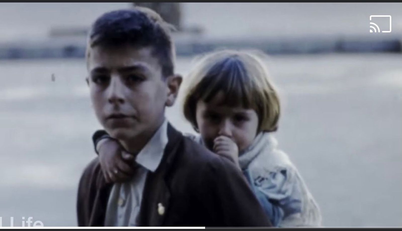 Francisco y Milagros Sanchís Guillén en el vídeo  de Cádiz de 1954.