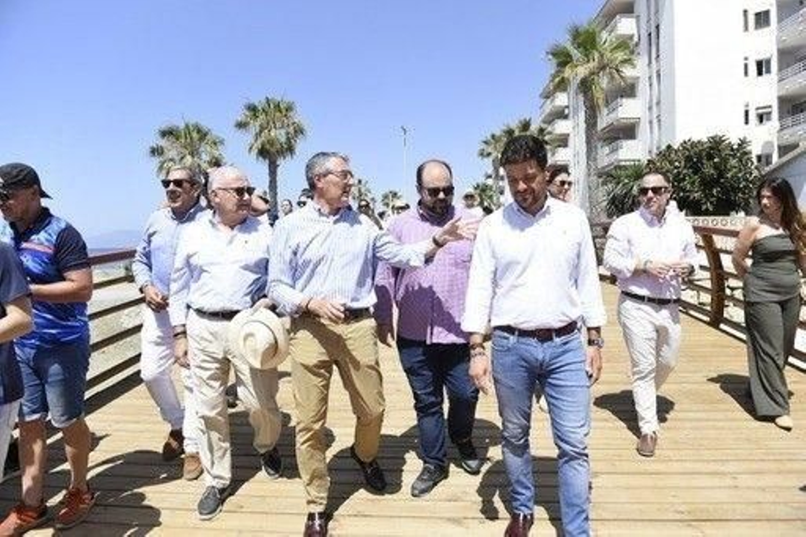 Salado y Ortega durante la inauguración. Salado y Ortega durante la inauguración.