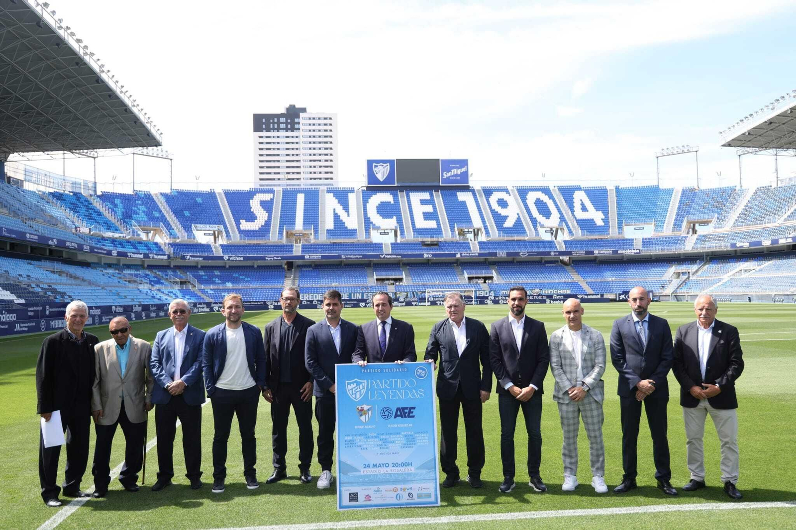 Las fotos de la presentación del partido de leyendas del Málaga