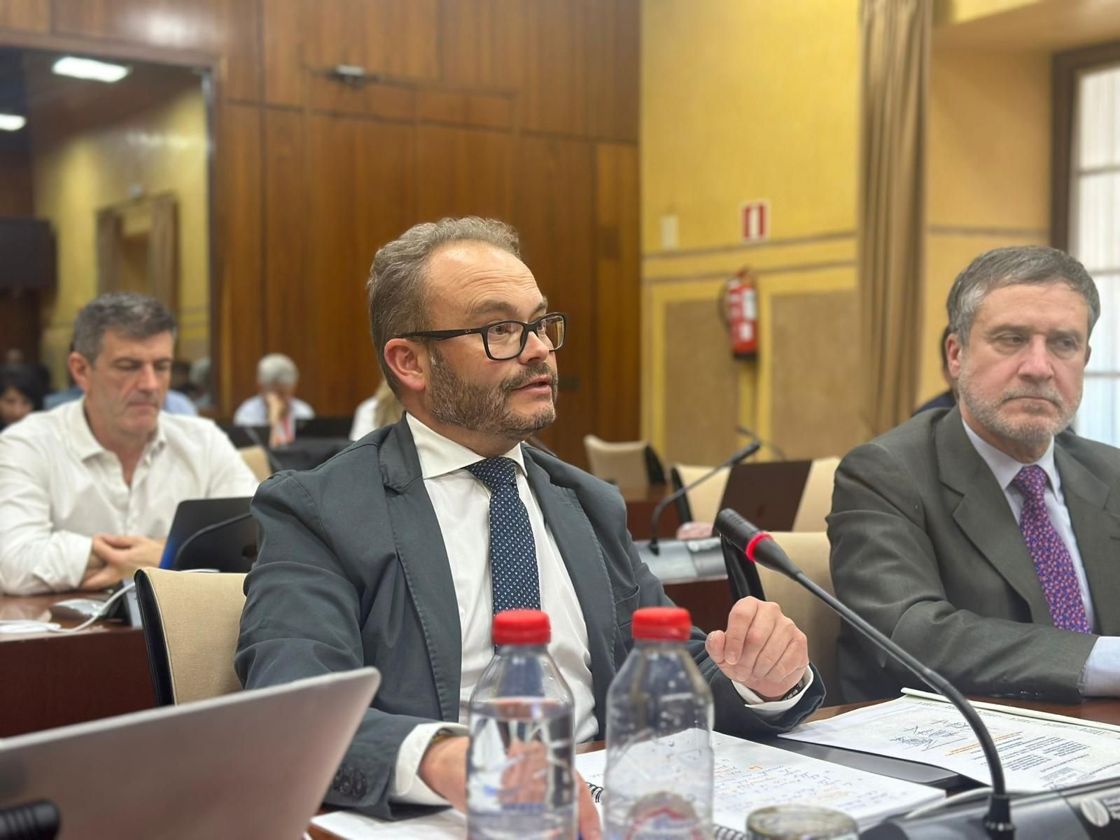 Mariano García, en el Parlamento andaluz.