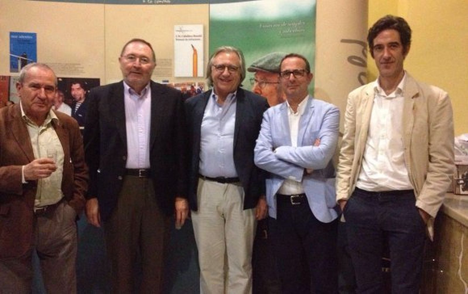 Alberto González-Troyano, Diego Caro, Francisco Camas, el escritor Alberto Romero e Ignacio Garmendia, durante la presentación del libro en la Fundación Caballero Bonald.  Foto: Ignacio Casas de Ciria