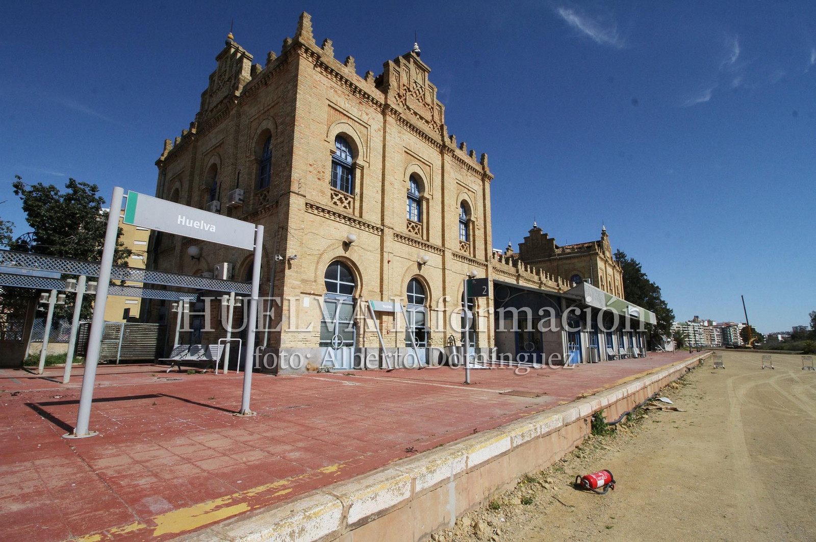 Imágenes del estado actual de la antigua Estación de Tren de Huelva