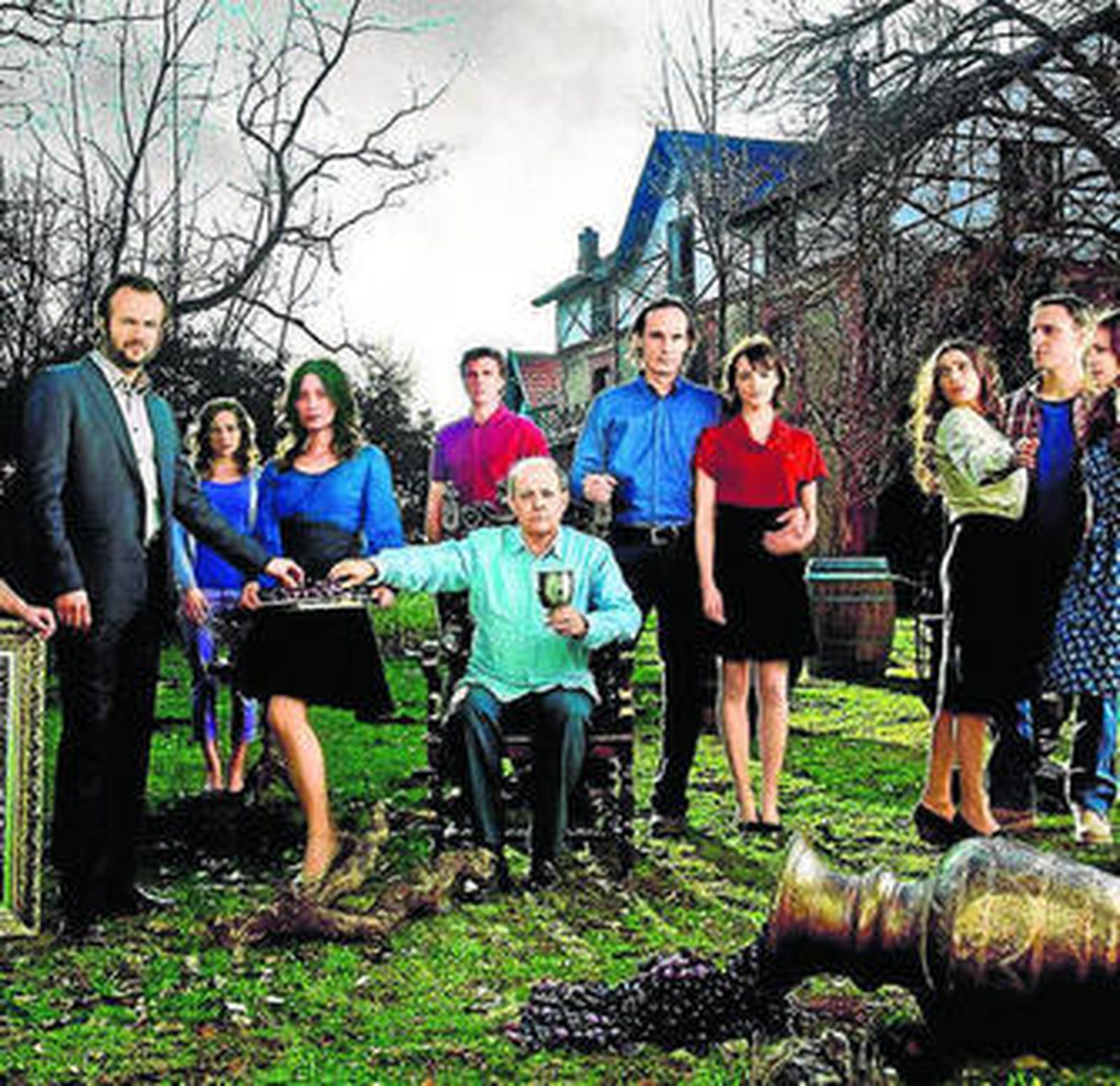 El elenco principal de la serie 'Gran Reserva' que se ofrecía en 'prime time'.