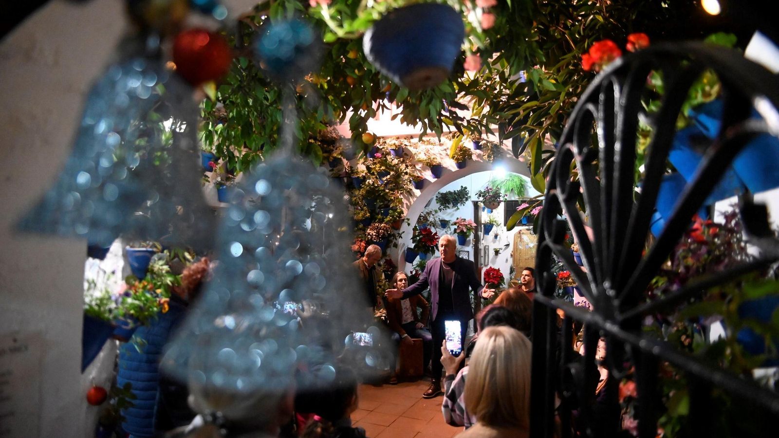 Un patio cordobés en Navidad.