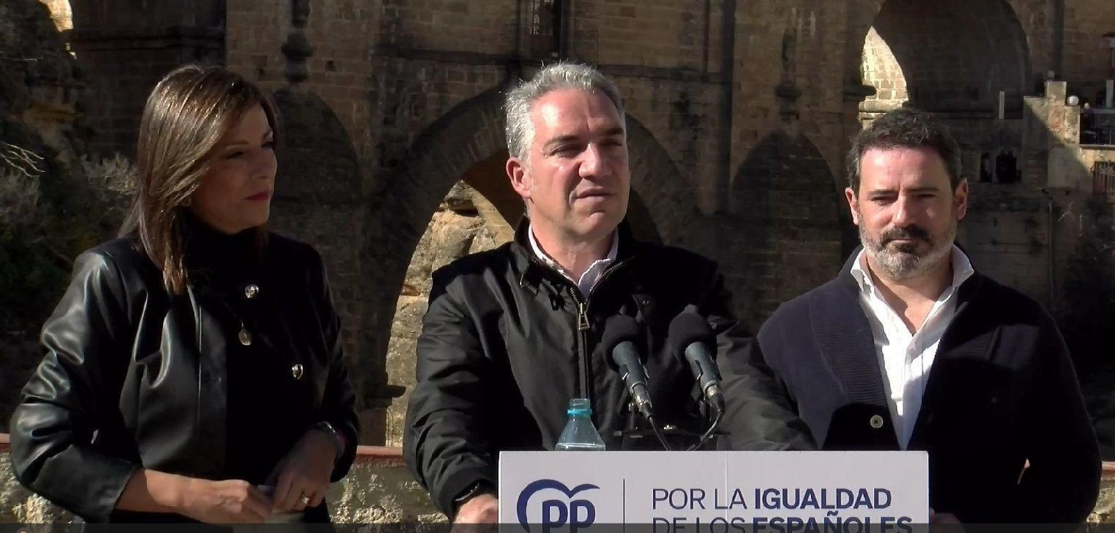 Elías Bendodo, este sábado, en Ronda. Elías Bendodo, este sábado, en Ronda.
