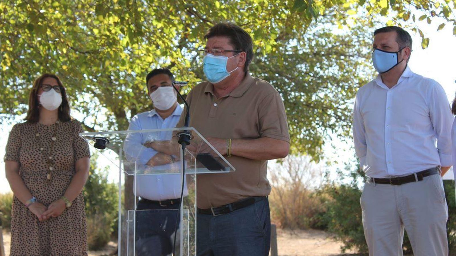 El alcalde de Trigueros, Cristóbal Romero.