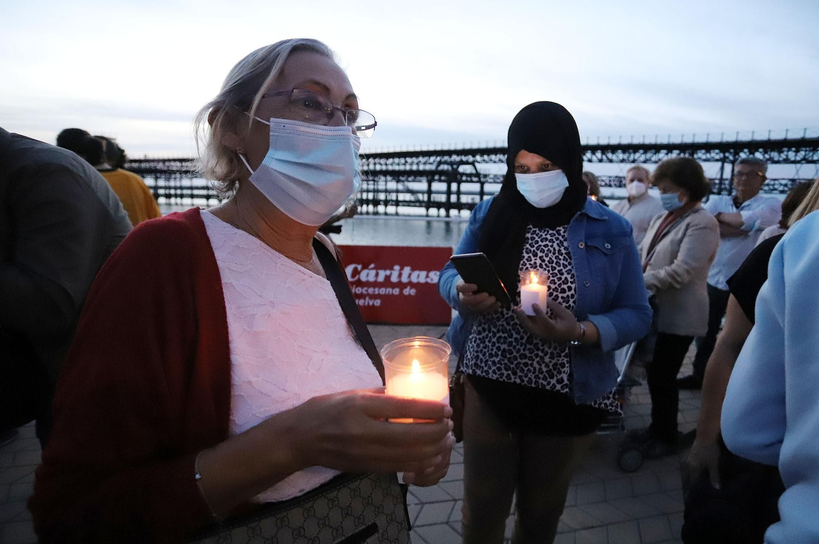 Imágenes del acto de sensibilización de Cáritas #NadieSinHogar