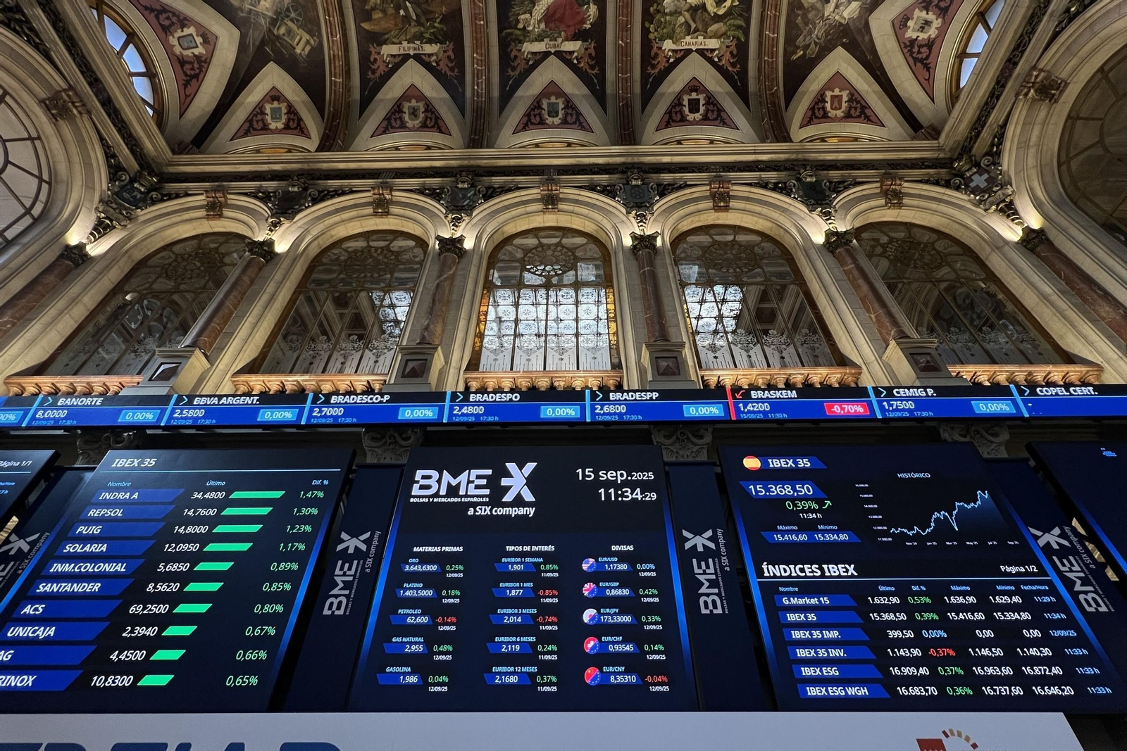 Bolsa de Madrid.