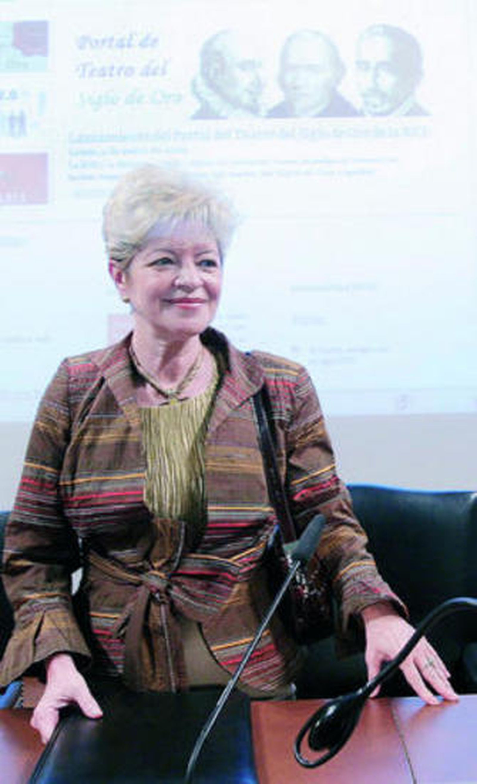 Milagro del Corral, directora de la Biblioteca Nacional, ayer.