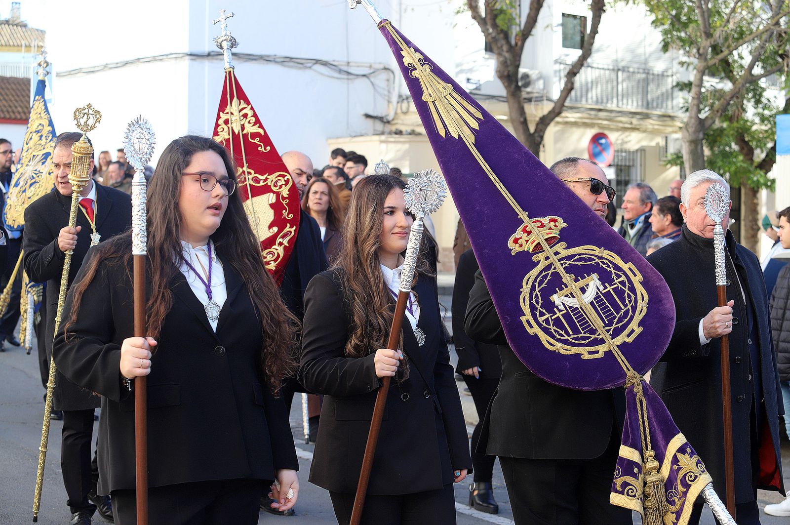 Imágenes del ambiente en la procesión de San Sebastián