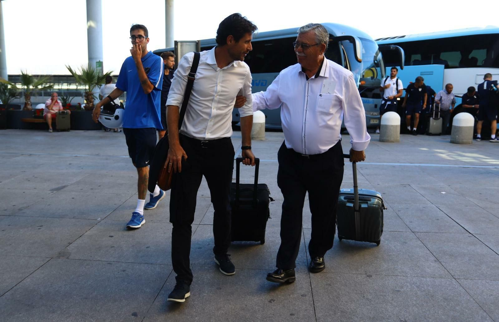 Las fotos del viaje del Málaga CF a La Coruña