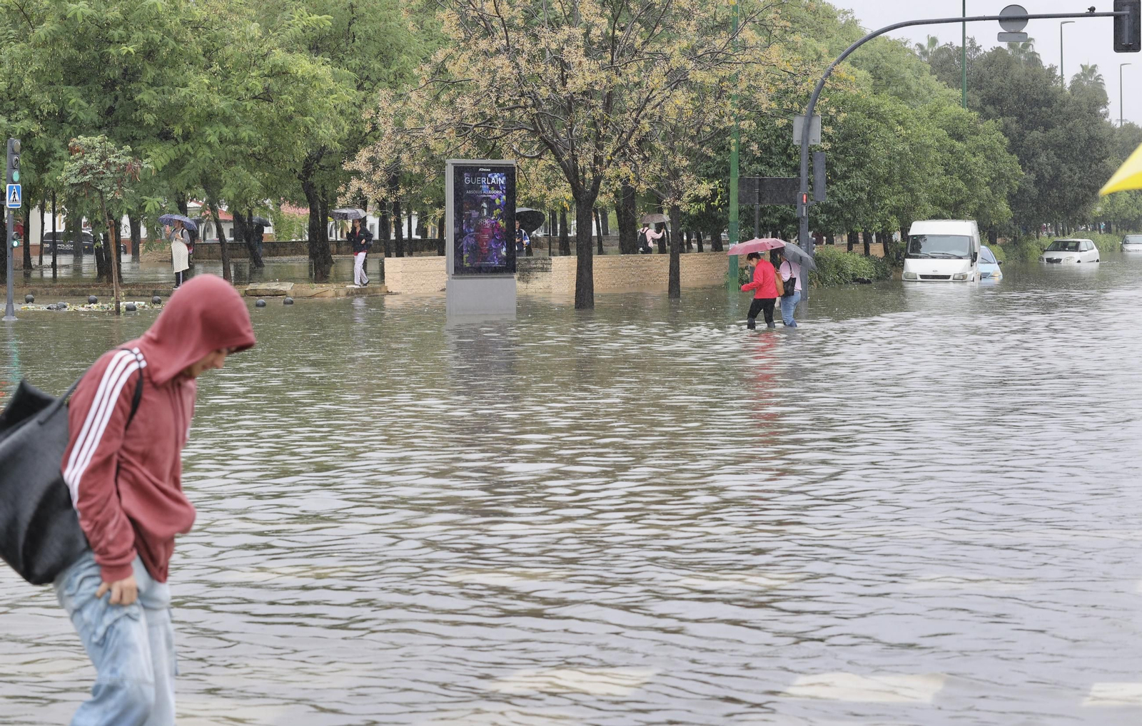Inundación en la Ronda del Tamarguillo