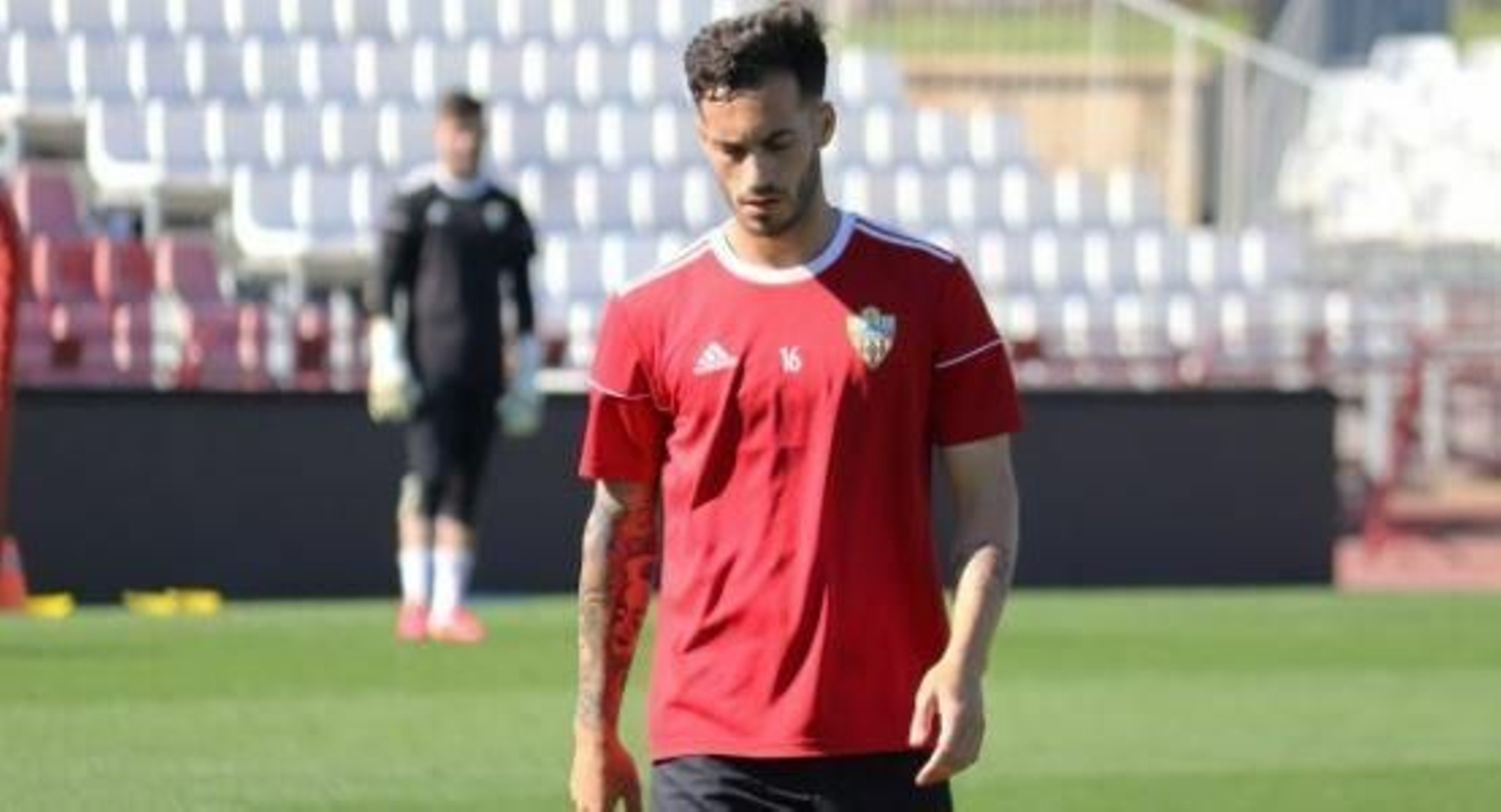 Lazo, en el entrenamiento.