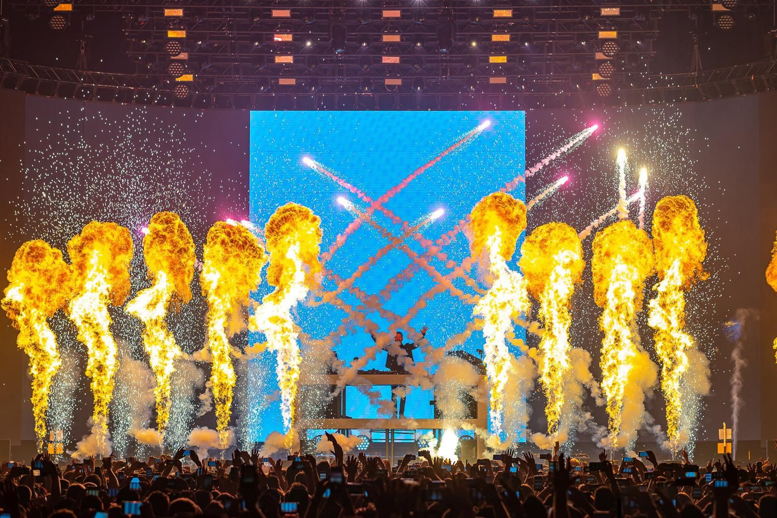 Una imagen de uno de los conciertos de la gira de David Guetta.