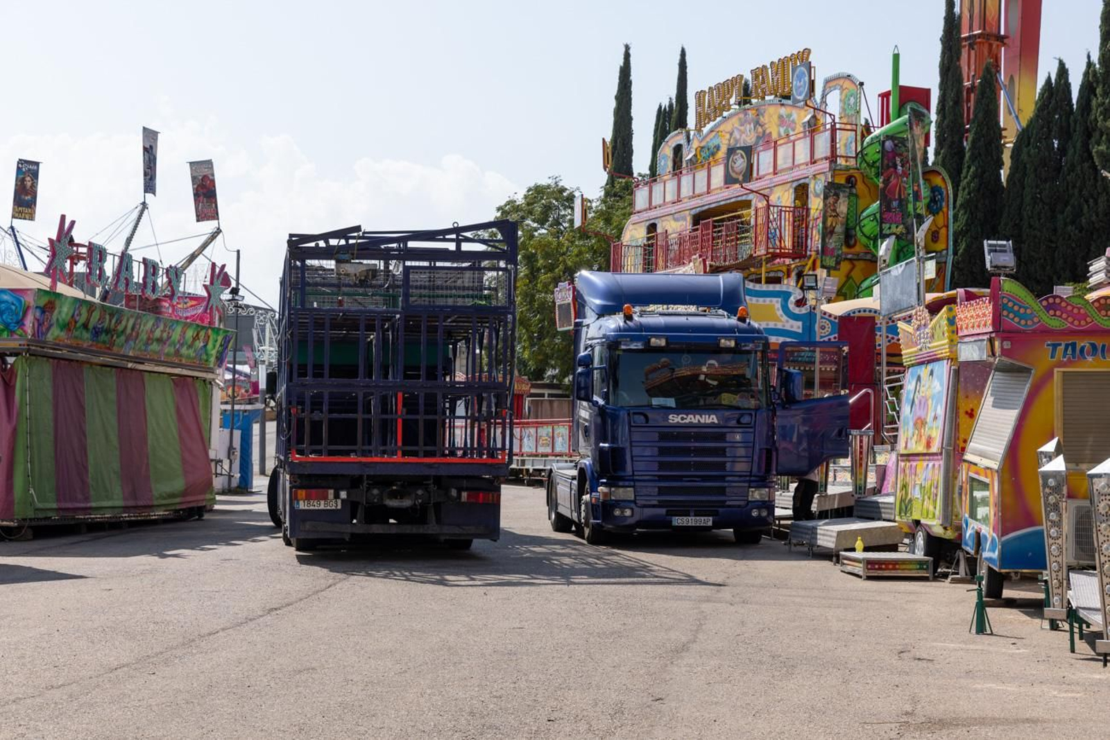 Así avanza el montaje de la feria de San Lucas