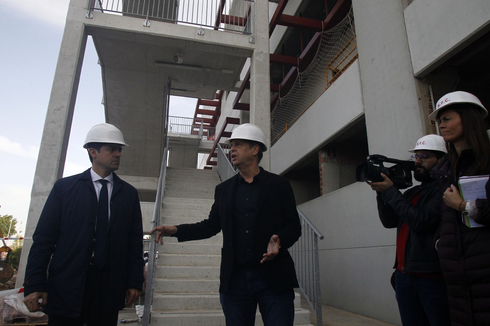 Las imágenes de la visita a las obras de la Ciudad Deportiva del Sevilla