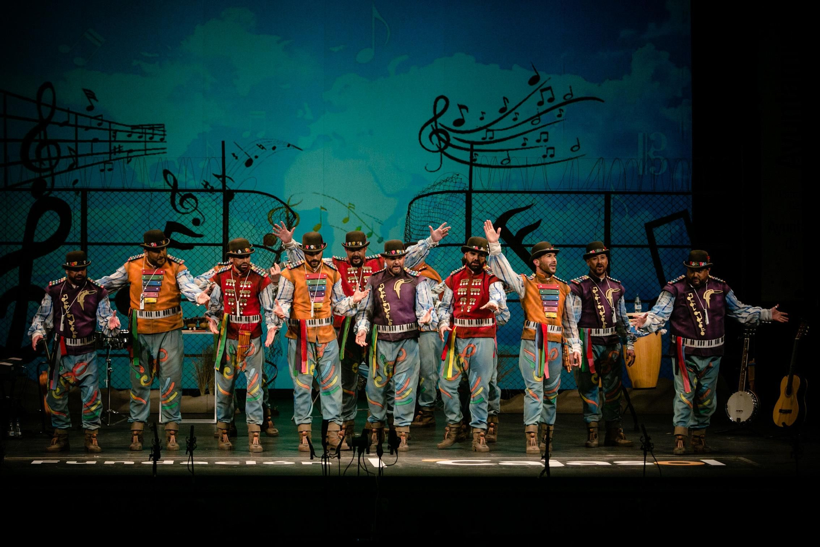 La comparsa "Músicos sin fronteras"