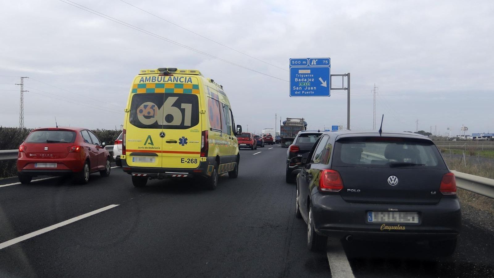 Zona del accidente este jueves