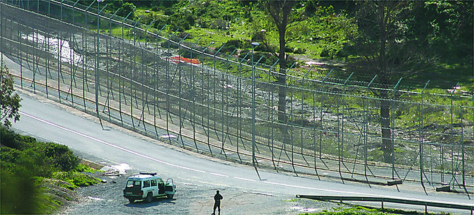 La valla fronteriza de Melilla.