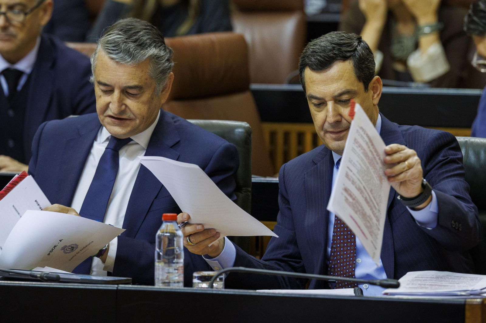 Debate de la Comunidad en el Parlamento de Andalucía en Sevilla