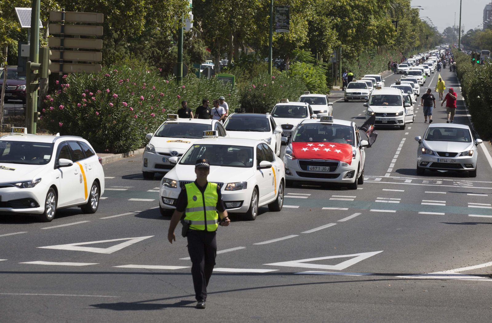 La huelga del taxi en Sevilla