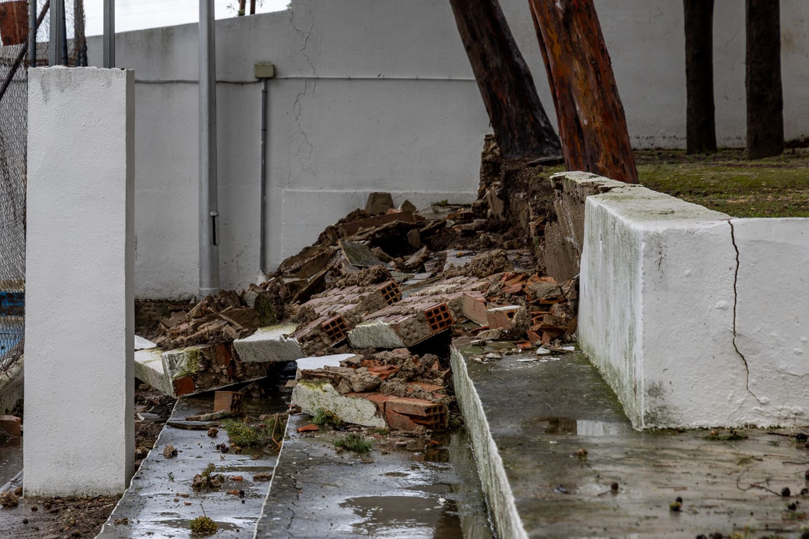 Así queda Monte Lope Álvarez después de la tromba de agua caída