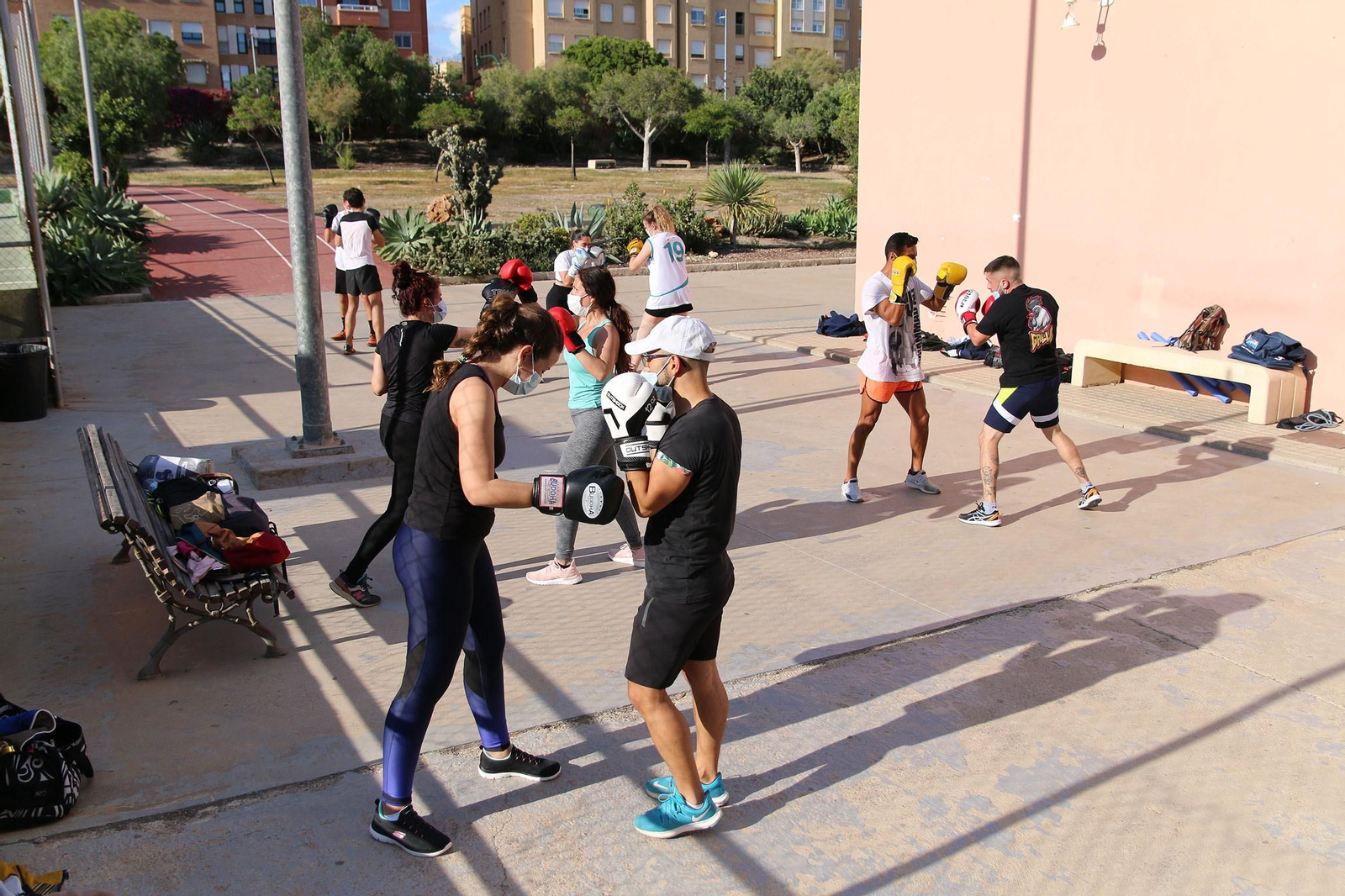 Fotogalería del entrenamiento del Almería Boxing.