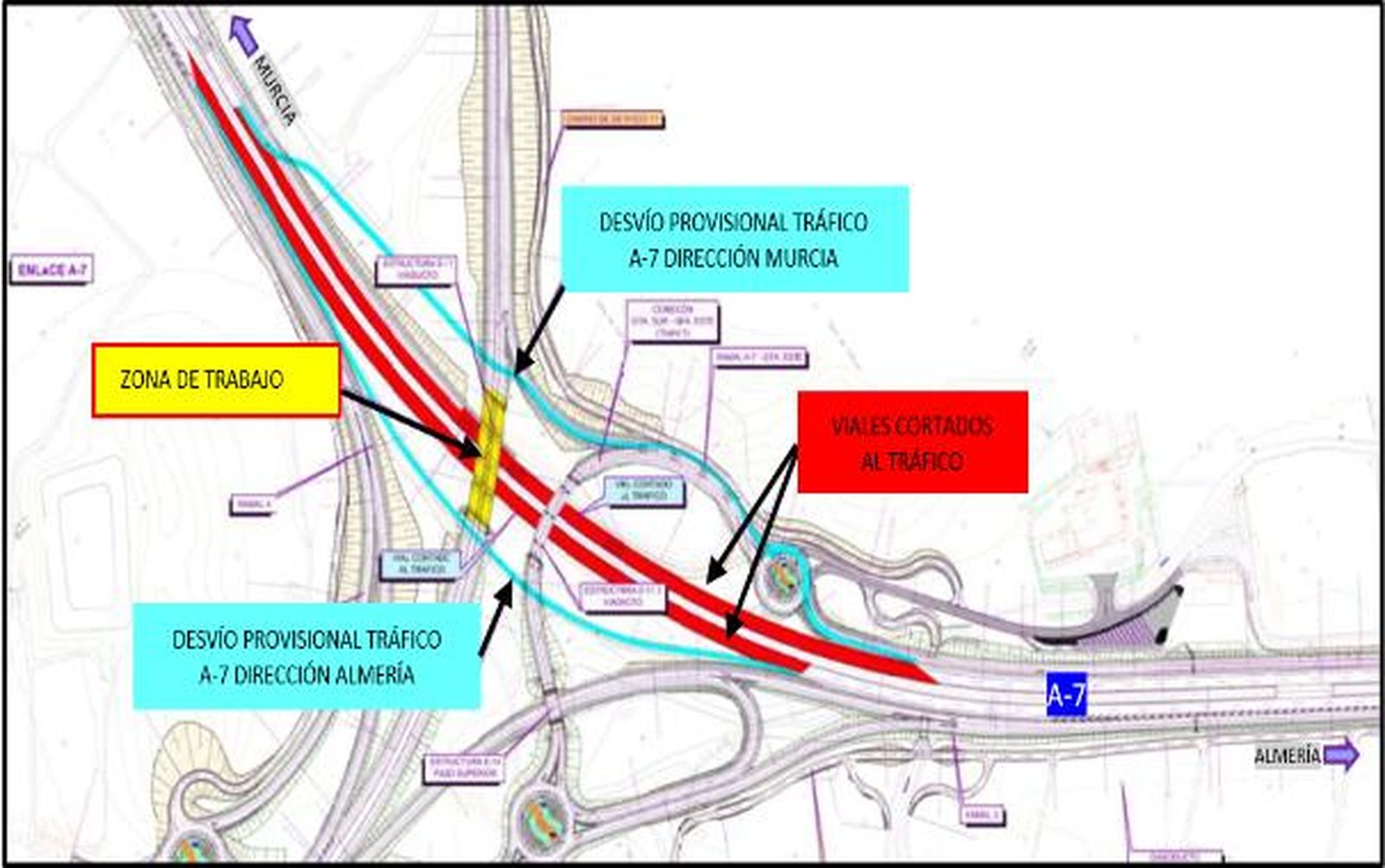 Corte de la A-7 a la altura de Cuevas desde hoy hasta inicios de febrero