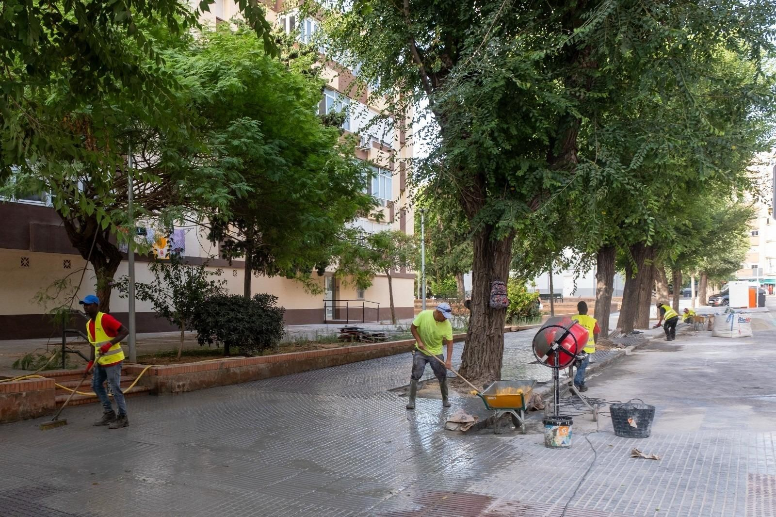 Trabajos en la Barriada de la Paz.