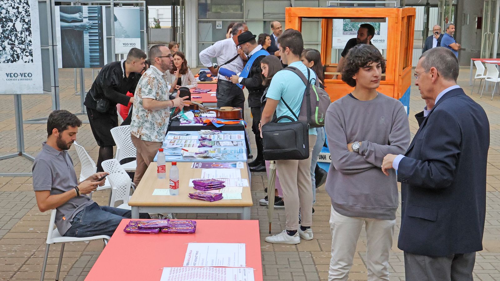 Uno de los stands situados en el Campus de Jerez.