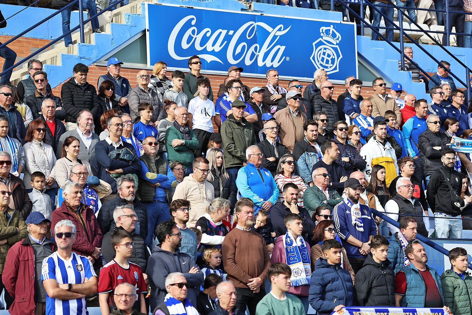 Ambiente en las gradas del Recreativo de Huelva vs AD Ceuta FC