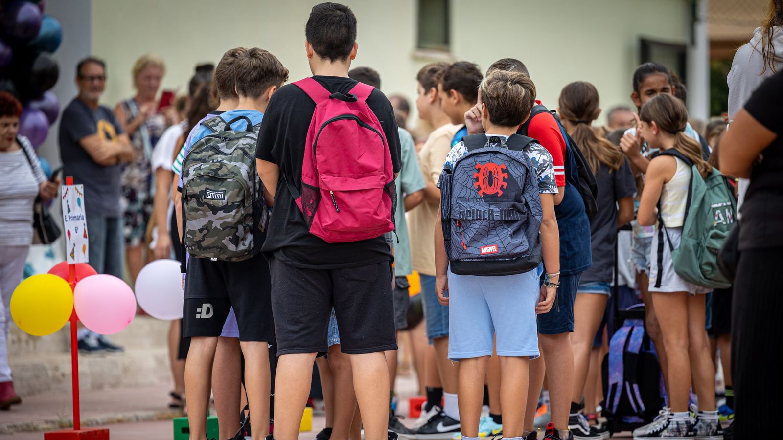 Primer día de clase en un colegio de la capital gaditana.