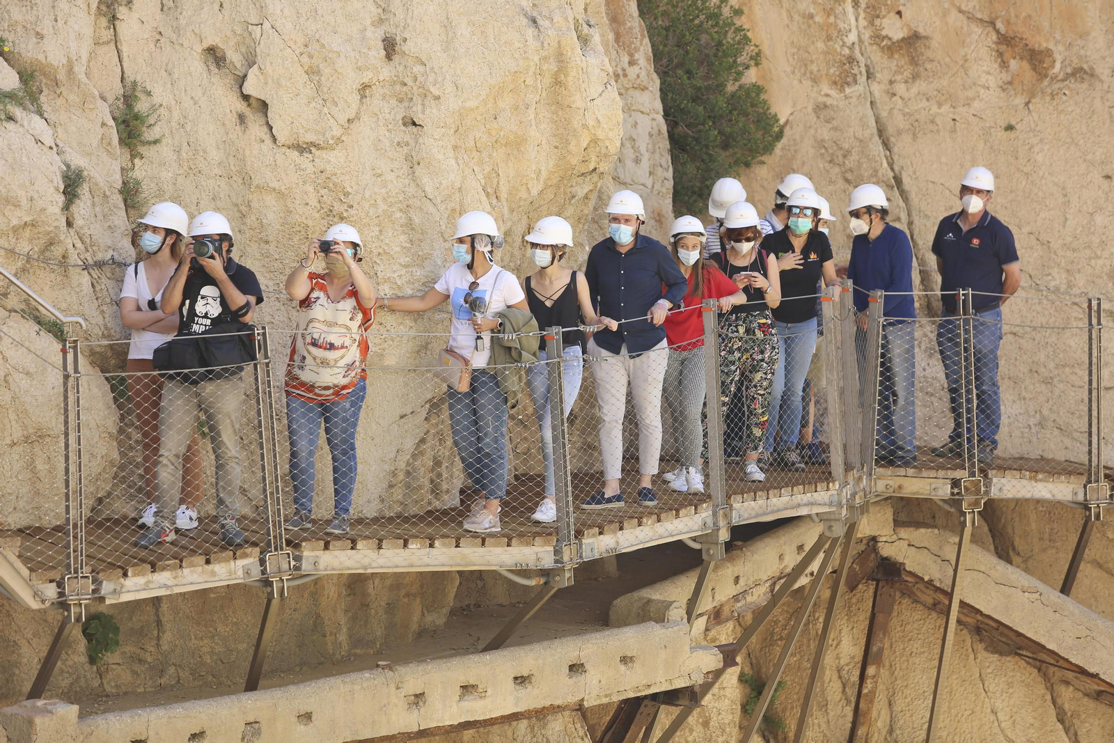 Fotos del Caminito del Rey. Así se extrema la seguridad para su reapertura en el desescalada
