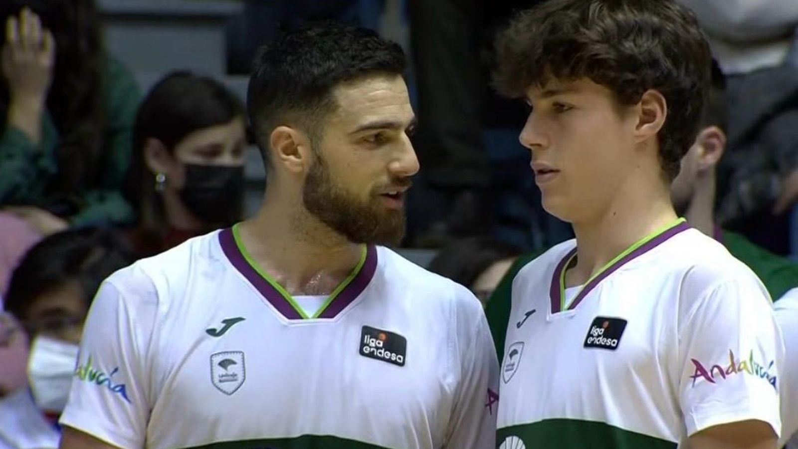 Francis Alonso y Mario Saint-Supéry, en el debut en ACB del segundo.