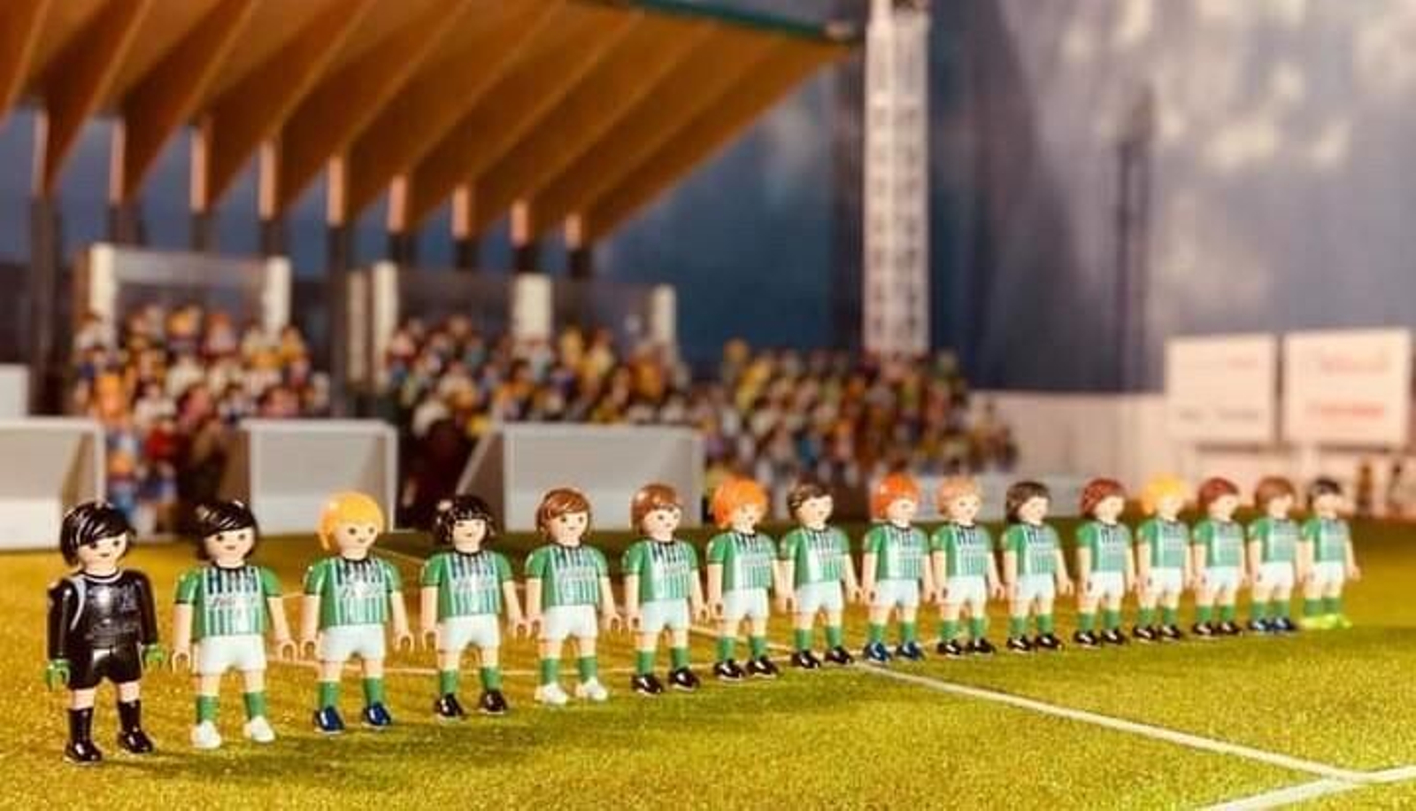 La exposición, que está compuesta por seis dioramas, tiene un espacio dedicado al Atlético Sanluqueño.