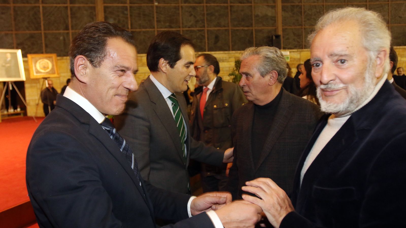 Rafael Merino y Julio Anguita, durante Festividad de Santo Tomás de Aquino en 2017.