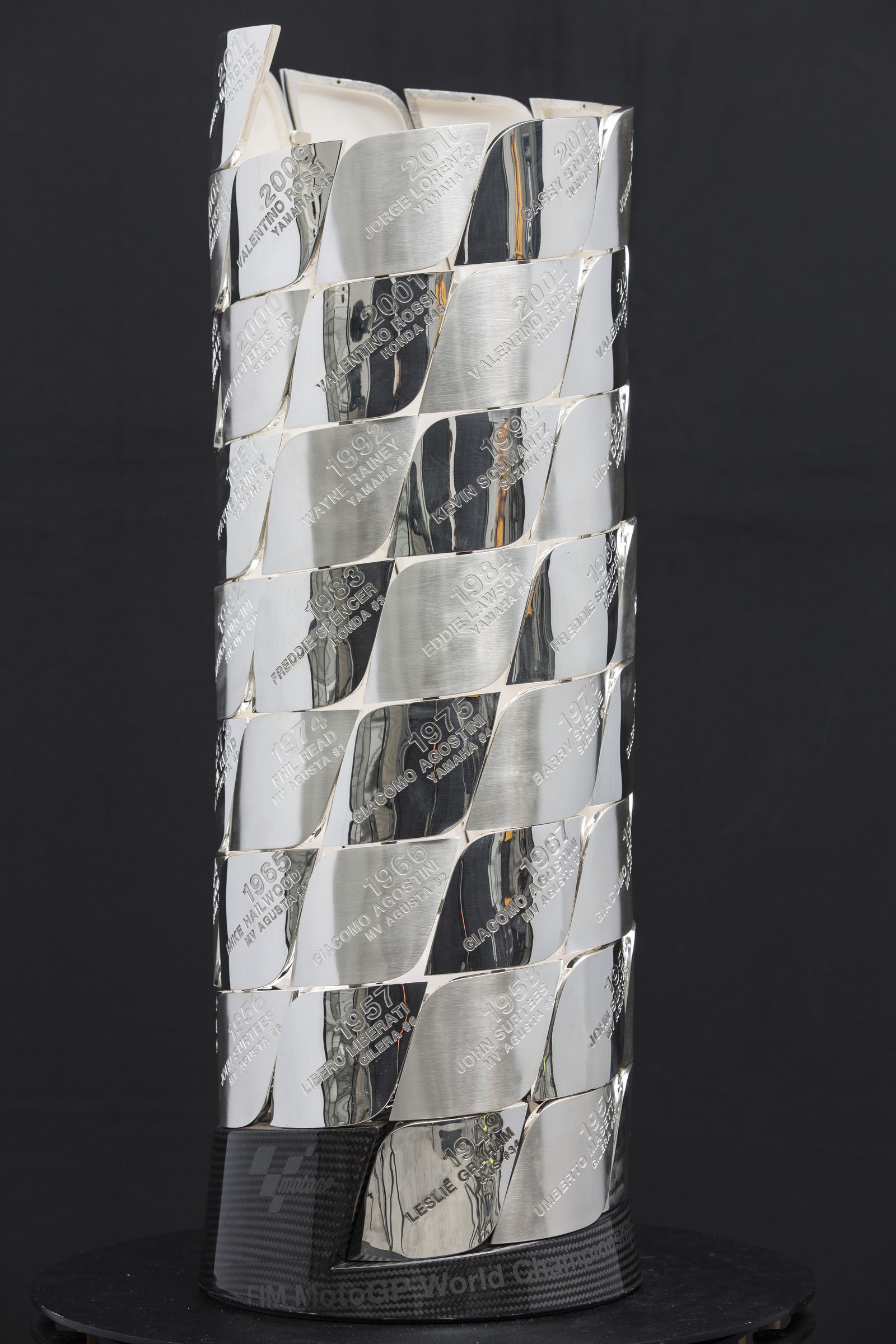 Trofeo que se exhibe.