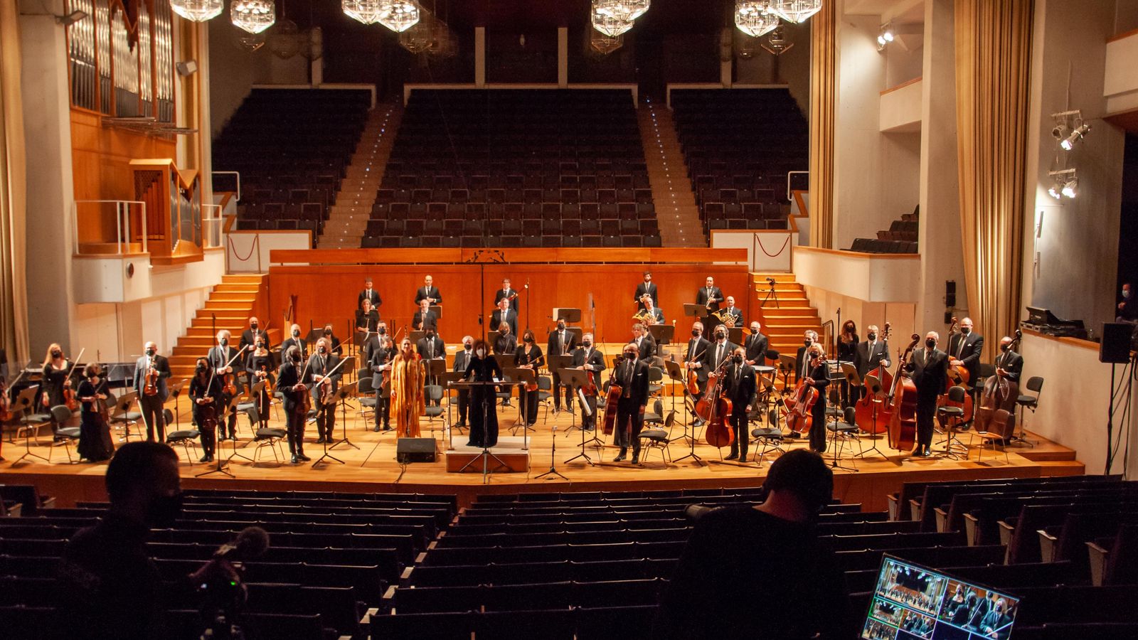 Un momento de la grabación del concierto de la OCG