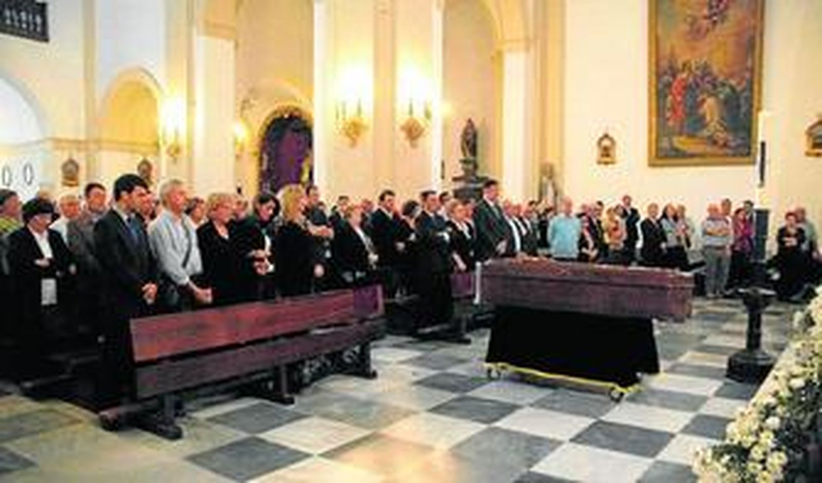 Un momento de la misa funeral que se celebró ayer en San Francisco.