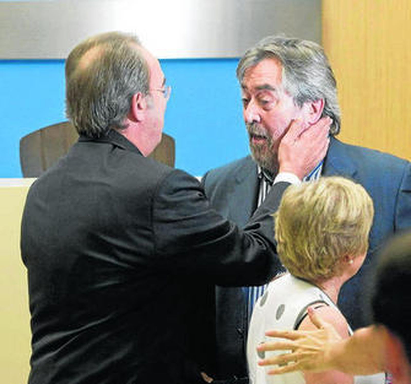 Juan Alberto Belloch, tras anunciar ayer su despedida en Zaragoza.