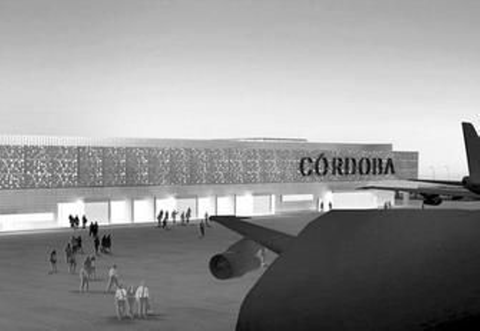 Recreación del proyecto de la terminal del aeropuerto de Córdoba.