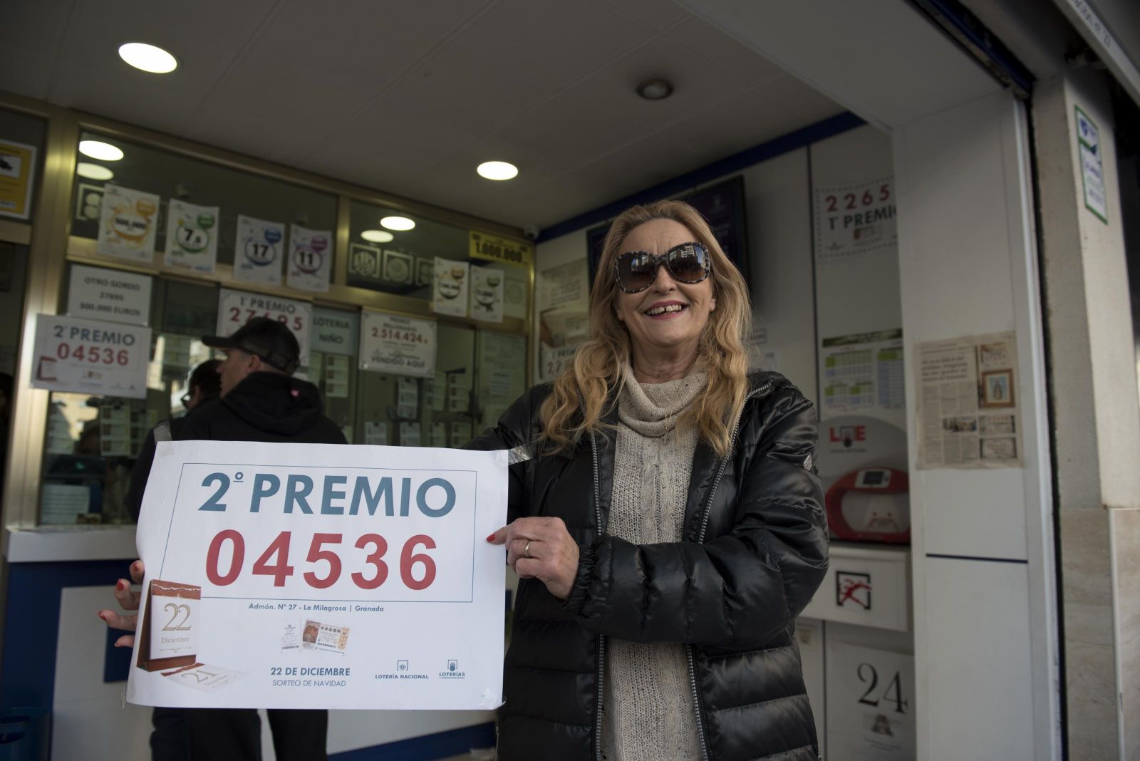 Joaquina Rubio, lotera de La Milagrosa.