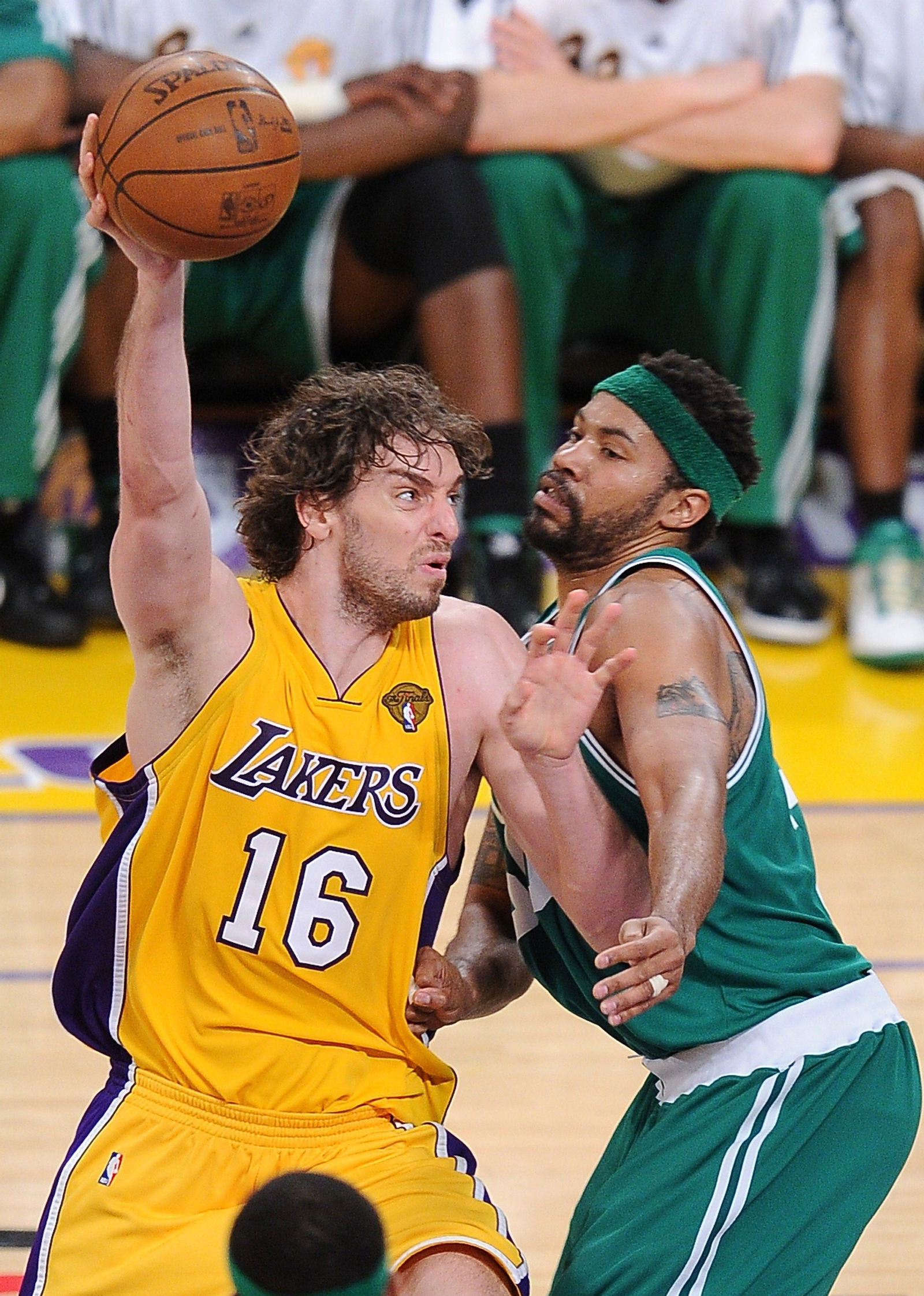 En la final de 2010 contra los Celtics.